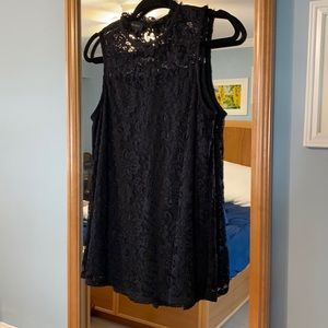 AB Studio Black Lace Blouse (L)
